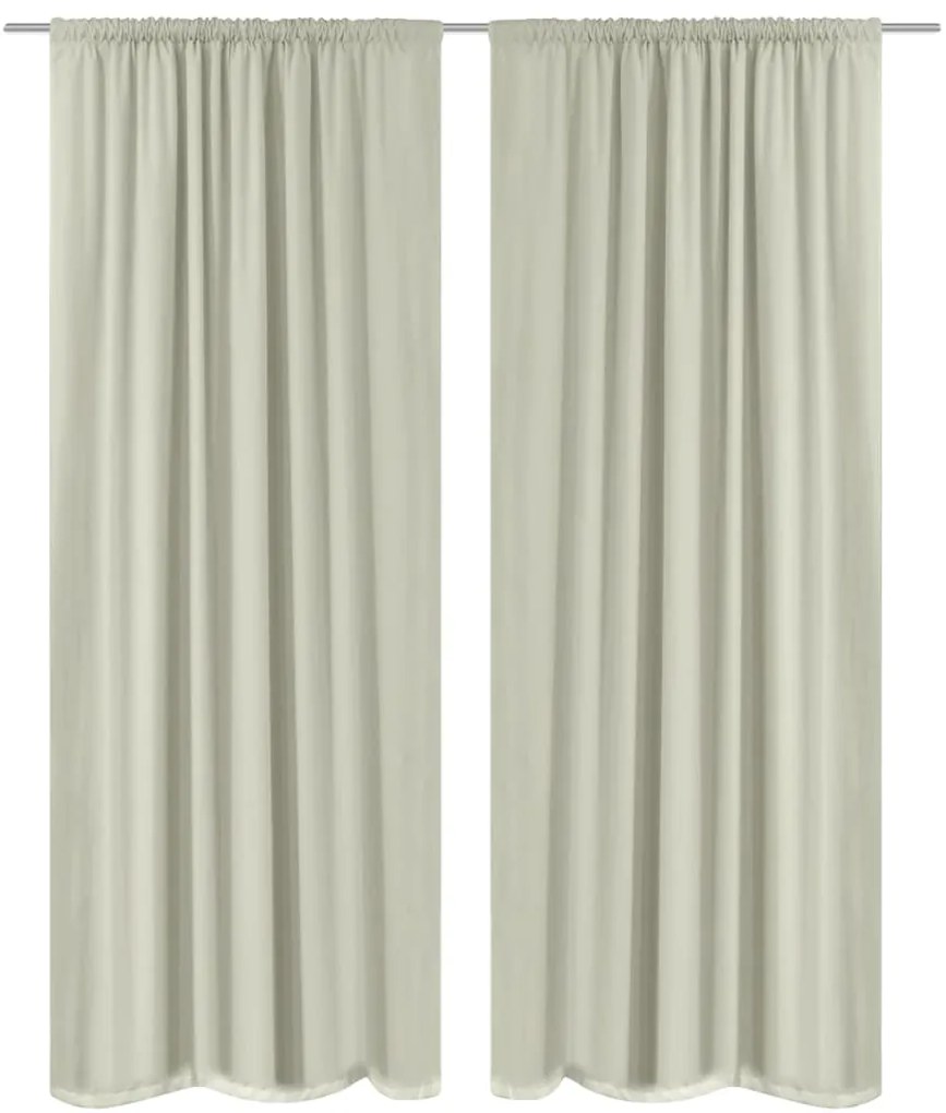 Cortinas blackout 2 pcs camada dupla 140 x 245 cm creme