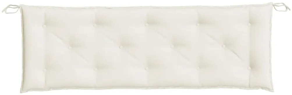 Almofadões banco jardim 2pcs 150x50x7 cm mesclado tecido creme