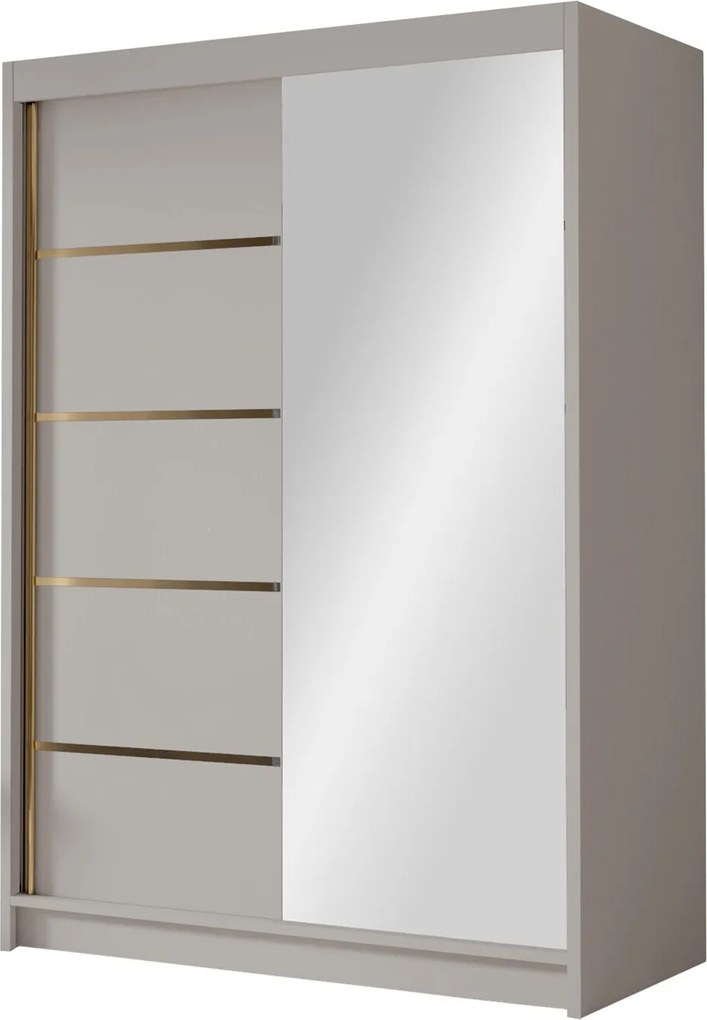 Roupeiro Closico Fornix III, Caxemira, 200x120x58cm, 98 kg, Portas para roupeiro: Deslizante