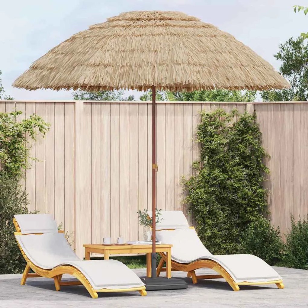 vidaXL Parasol de Praia Castanho Ø 265 x 267 cm Aço