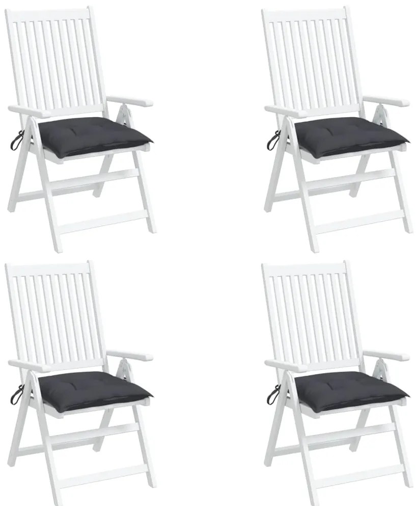 Almofadões de cadeira 4 pcs 50x50x7 cm tecido oxford antracite