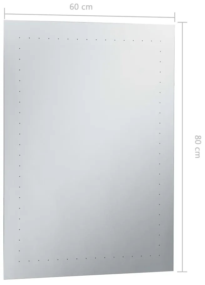 Espelho de parede LED para casa de banho 60x80 cm