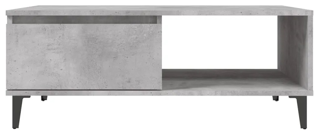 Mesa de centro 90x60x35 cm derivados madeira cinzento cimento