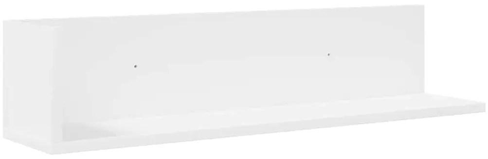 Estantes de parede 2pcs 75x16,5x16,5cm derivados madeira branco
