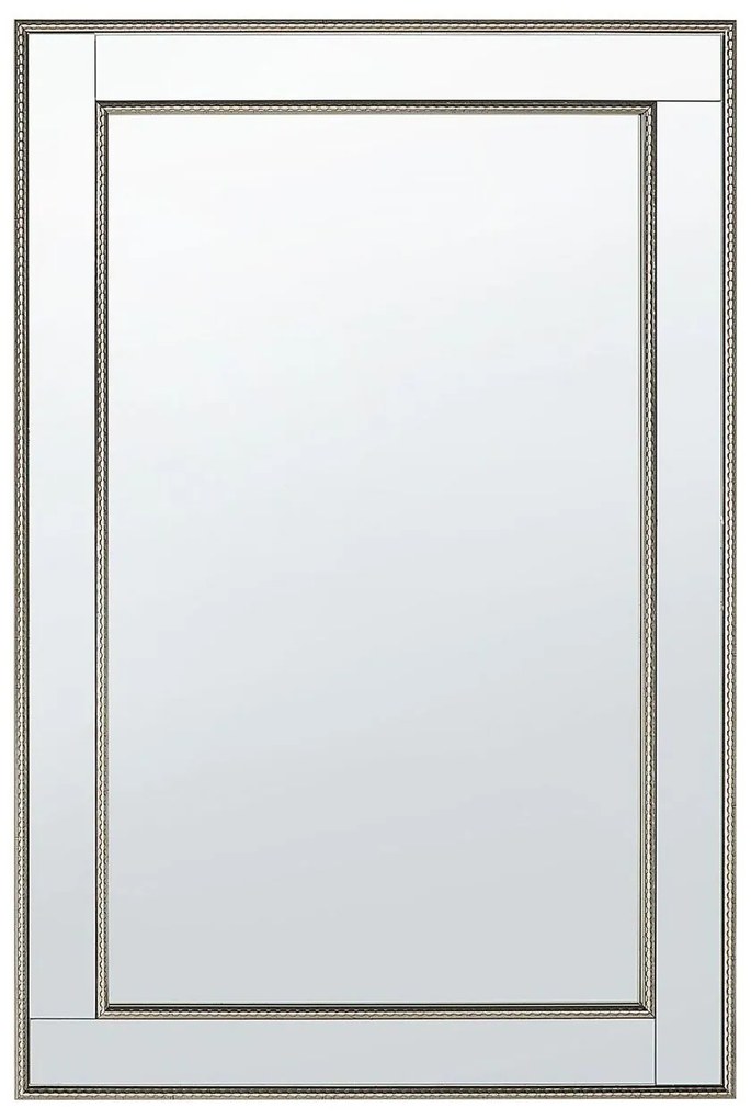 Espelho de parede dourado e prateado 60 x 90 cm FENIOUX Beliani