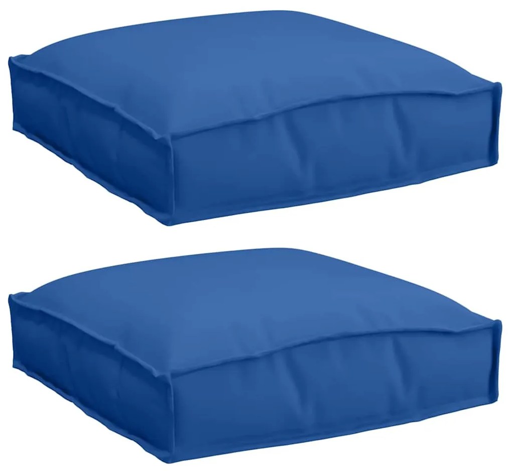 Almofadas para Paletes 2 pcs Azul Royal 40x40x8 cm em Tecido Oxford