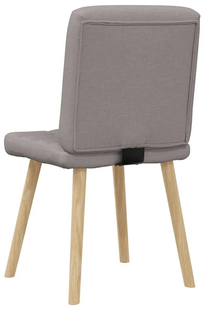 Cadeiras de jantar 2 pcs tecido cinzento-acastanhado