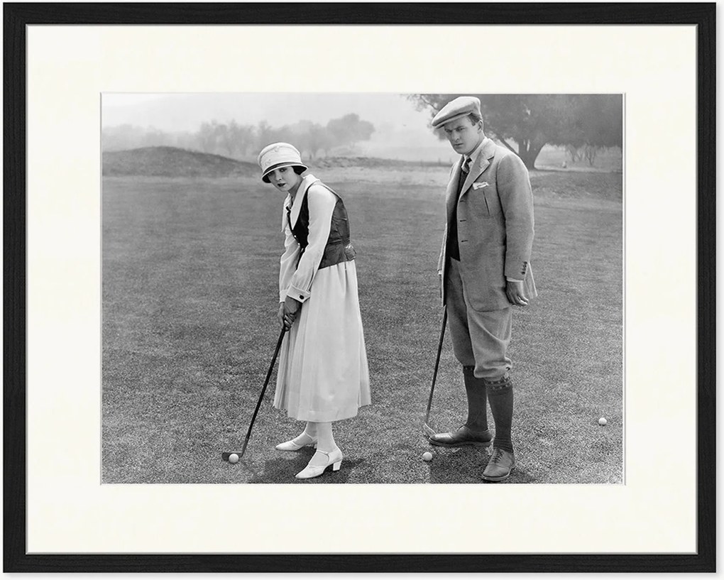 Fotografia emoldurada Couple Golf, vários tamanhos