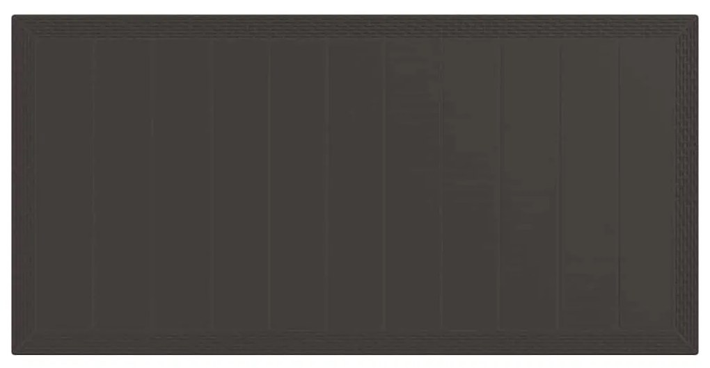 Mesa de Jardim vidaXL Marrom 200x100x73 cm em Rattan Sintético