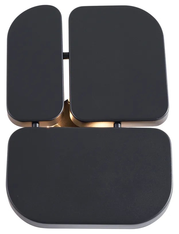 Candeeiro de Parede Design Preto 3-Luzes - Planes Design