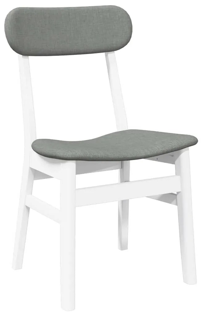 Cadeiras de jantar com almofadões 2 pcs madeira maciça branco