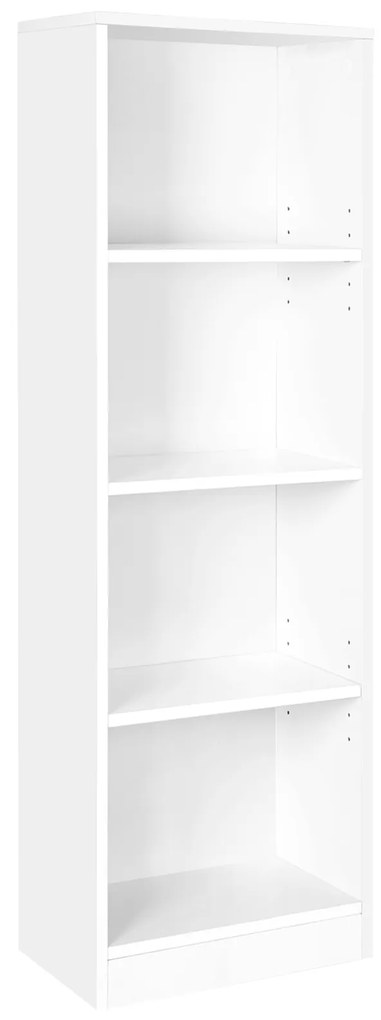 Estante VASAGLE de 4 níveis com prateleiras ajustáveis, estante infantil e unidade de armazenamento para estudo e escritório em casa, 40 x 24 x 121,5 cm, branca LBC104W
