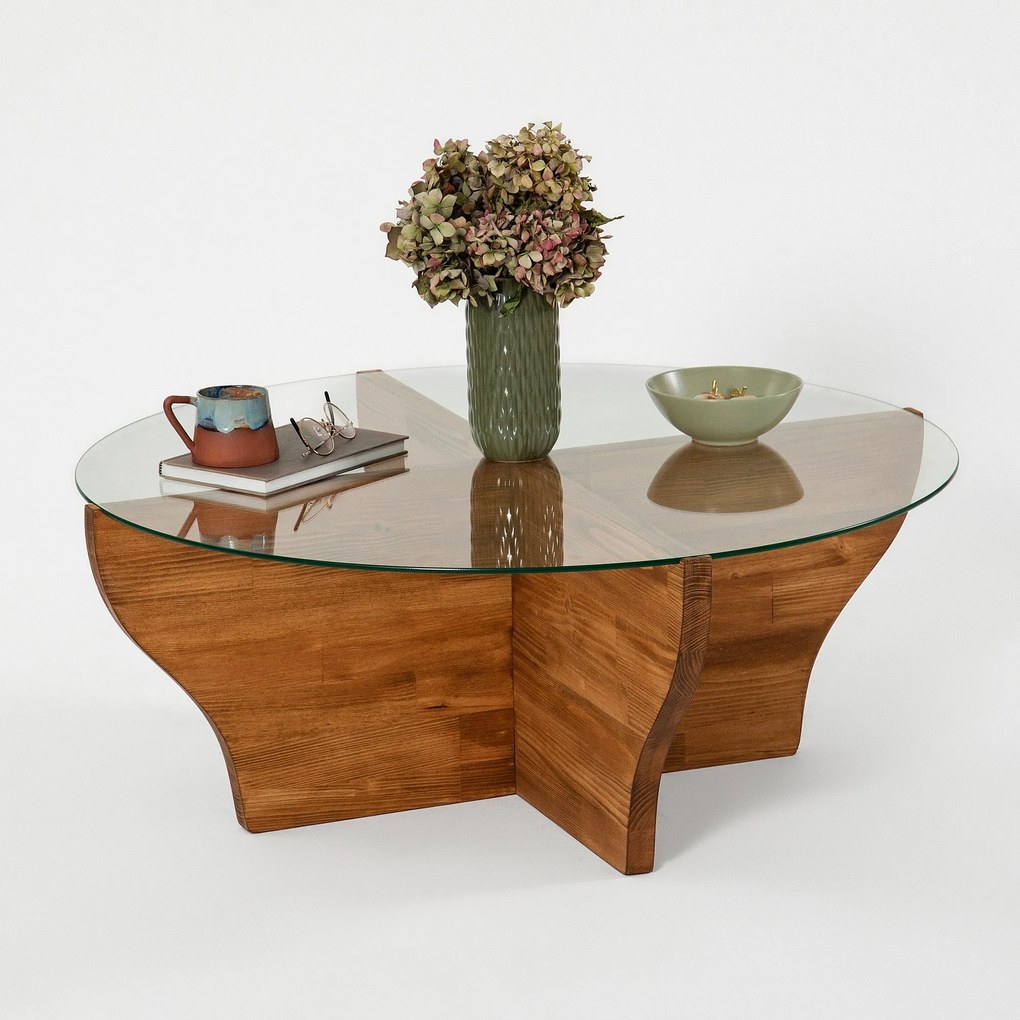 Mesa de Café Amphora - Castanha - 92cm x 36cm x 92cm
