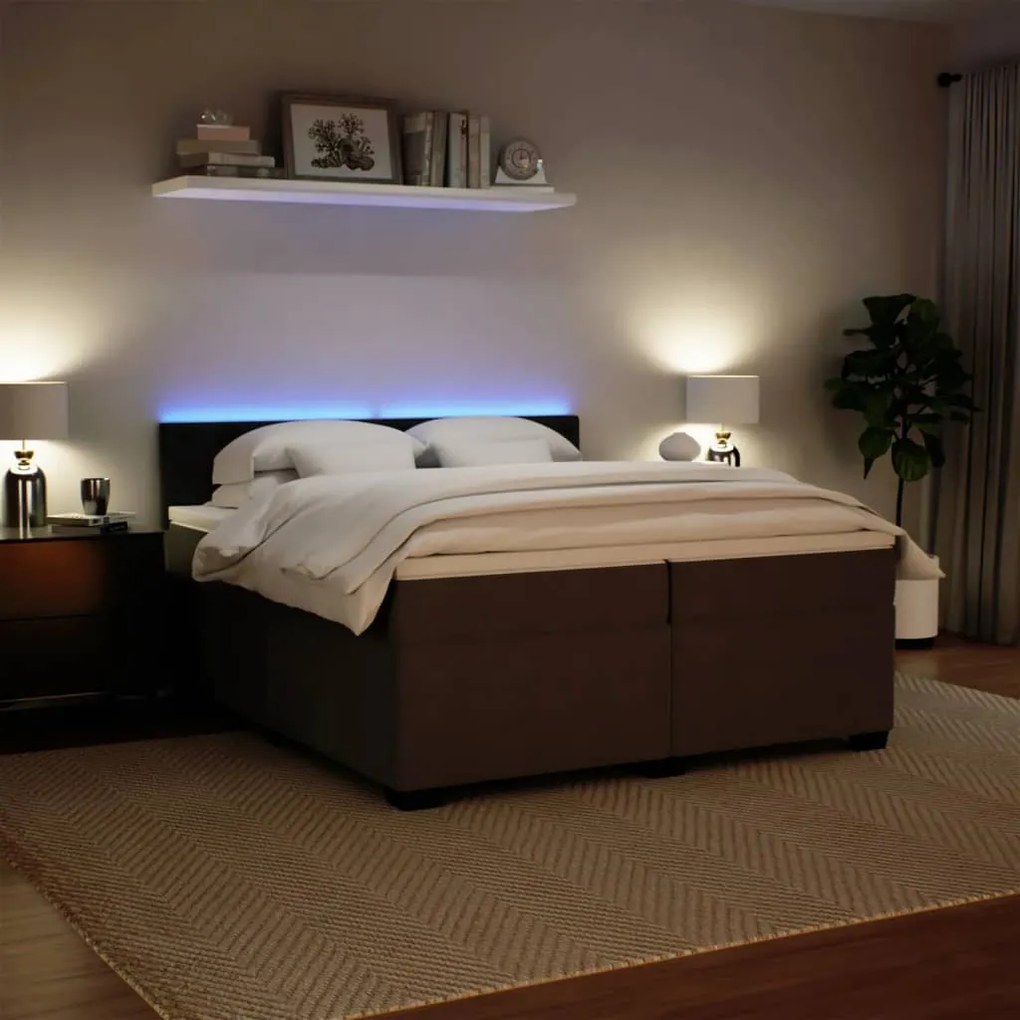 Cama com molas/colchão 200x200 cm veludo cinzento-claro