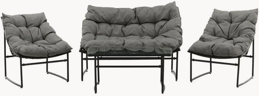 Conjunto lounge de jardim Tina, conjunto de 4