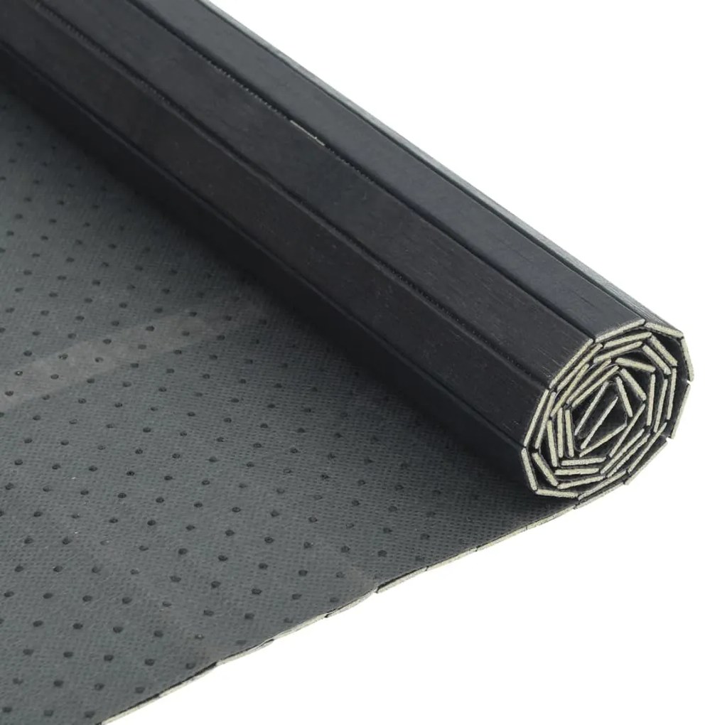 Tapete retangular 100x400 cm bambu cinzento