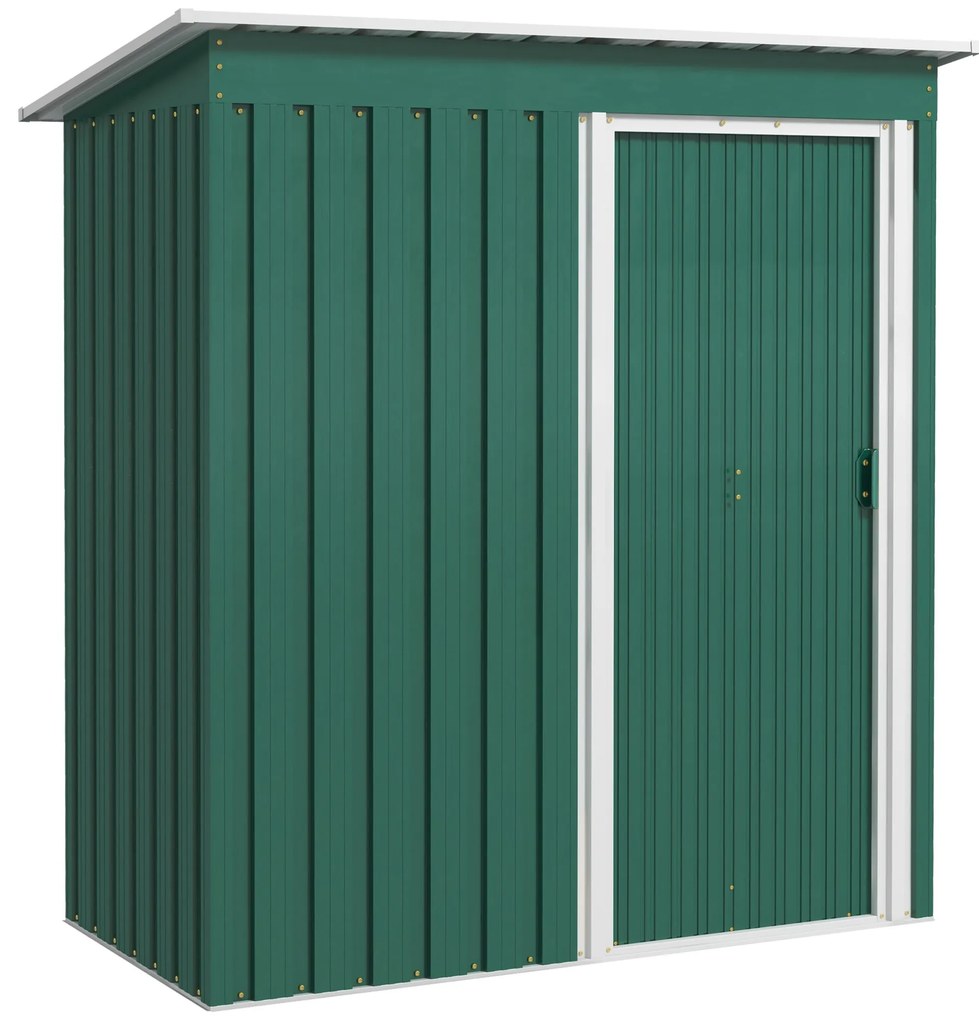 Casetta Verde Chiaro – Abrigo de Jardim Metálico 1,5 m² com Porta de C