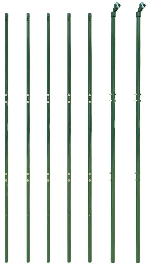 Cerca de malha de arame 2x10 m aço galvanizado verde