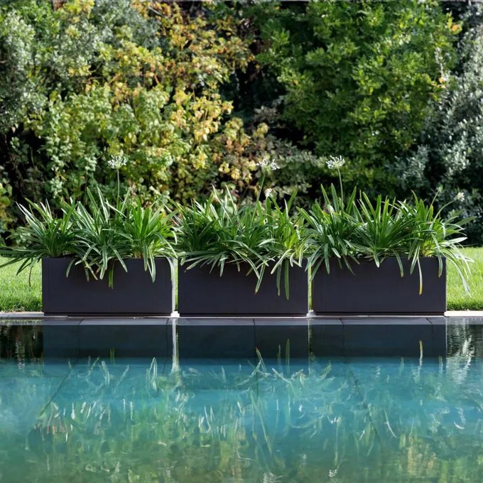 Floreira de plástico para plantas 80 x 36 x 36 cm Antracite