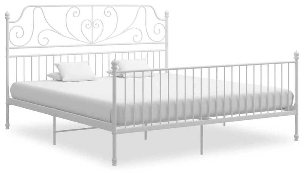 vidaXL Estrutura de cama metal 200x200 cm branco