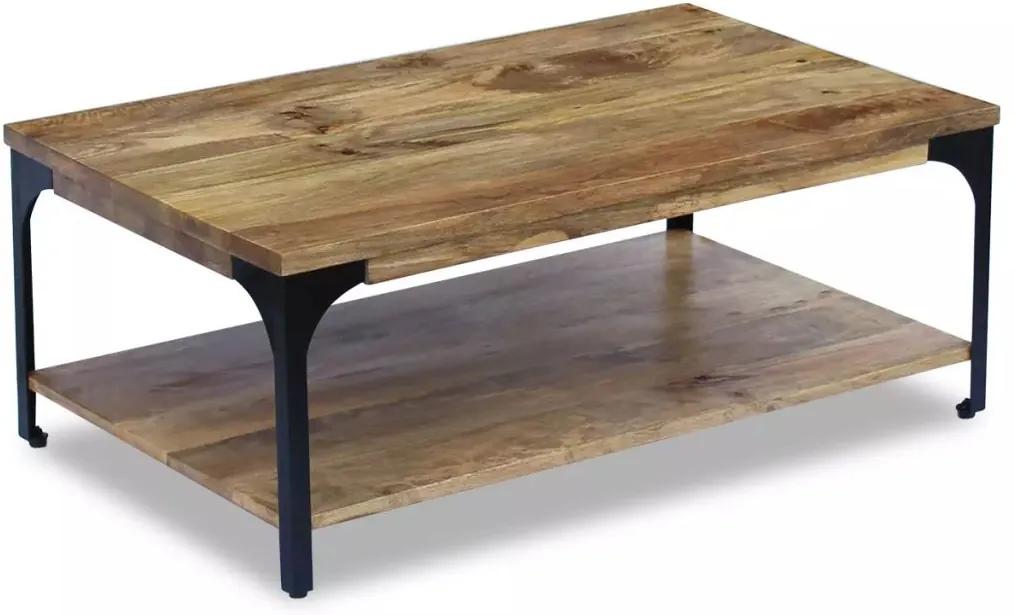 Mesa de centro, madeira de mangueira 100x60x38 cm