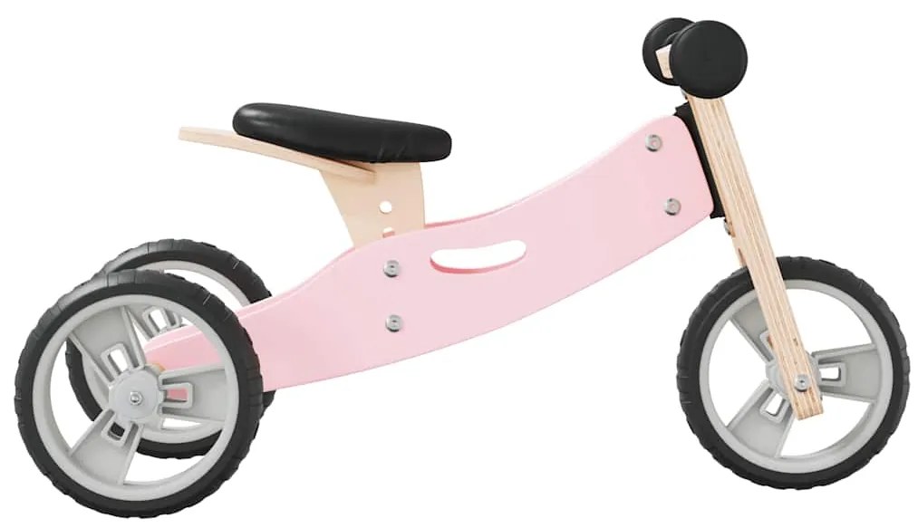 Bicicleta de equilíbrio p/ crianças 2 em 1 rosa