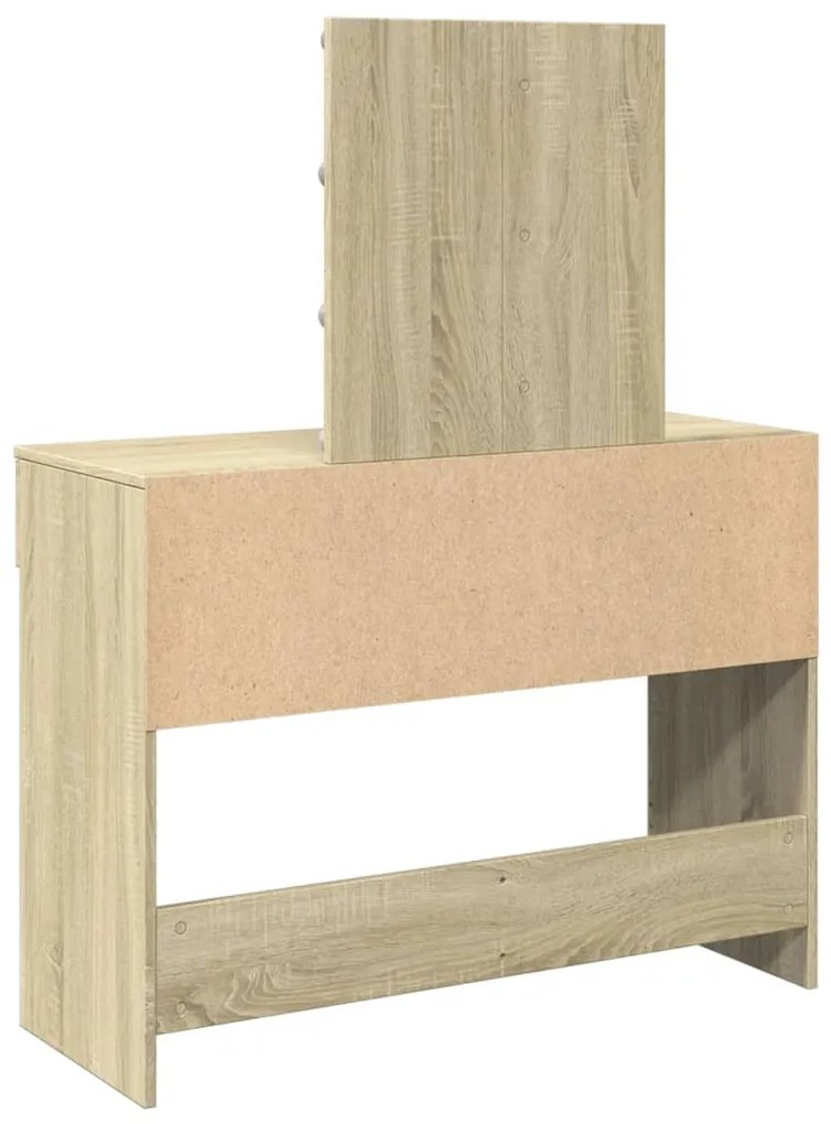 Toucador com LEDs 100x40x130 cm carvalho sonoma