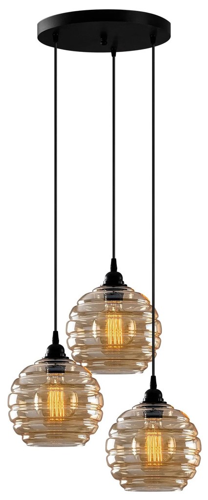 Chandelier Gold – Preto e Dourado – 44 x 44 cm