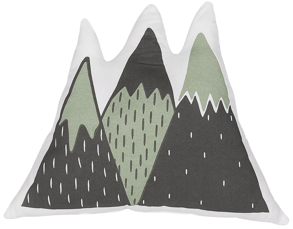 Conjunto de 2 almofadas verdes e pretas com padrão de montanhas 60 x 50 cm INDORE Beliani