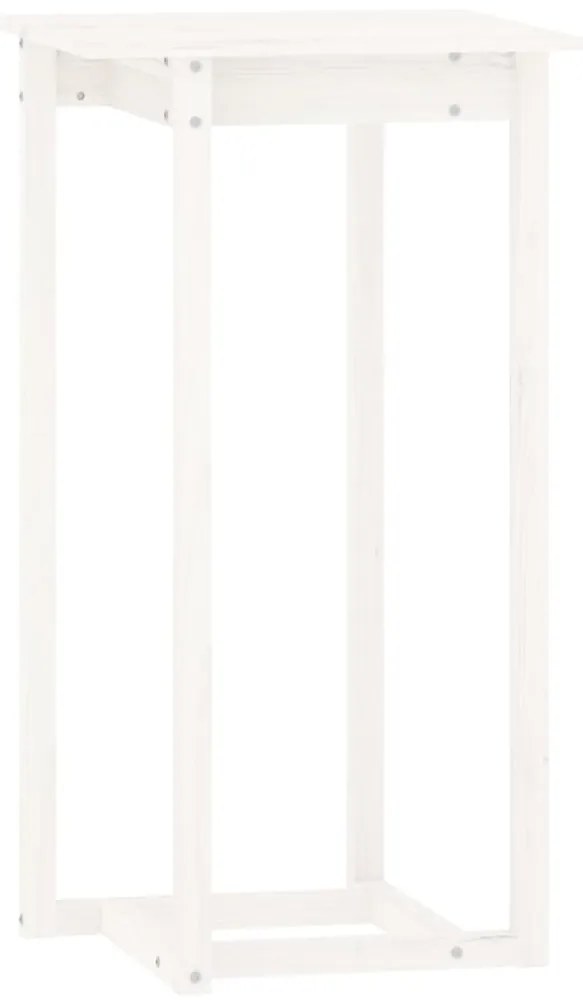 3 pcs conjunto de bar pinho maciço branco