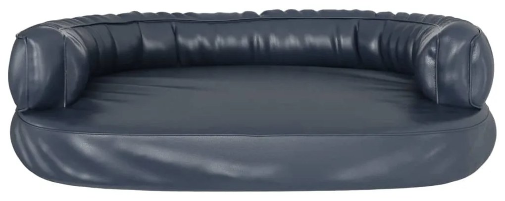 Cama p/ cães em espuma ergonómico 88x65cm couro artificial azul