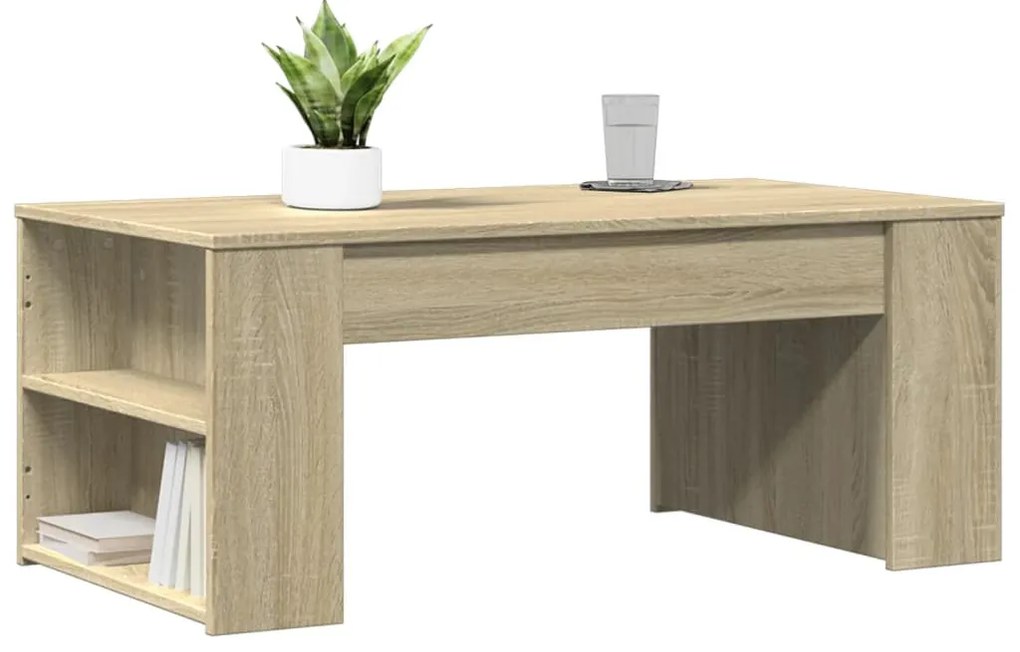 Mesa de centro 102x55x42 cm madeira processada carvalho sonoma