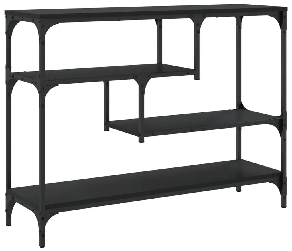 Mesa consola 100x30x75 cm derivados de madeira preto