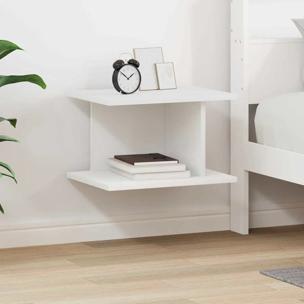 vidaXL Mesa-de-cabeceira Branco 40 x 30 x 25 cm Madeira processada