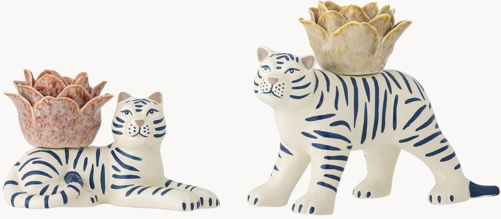 Castiçais artesanais Rory, conjunto de 2