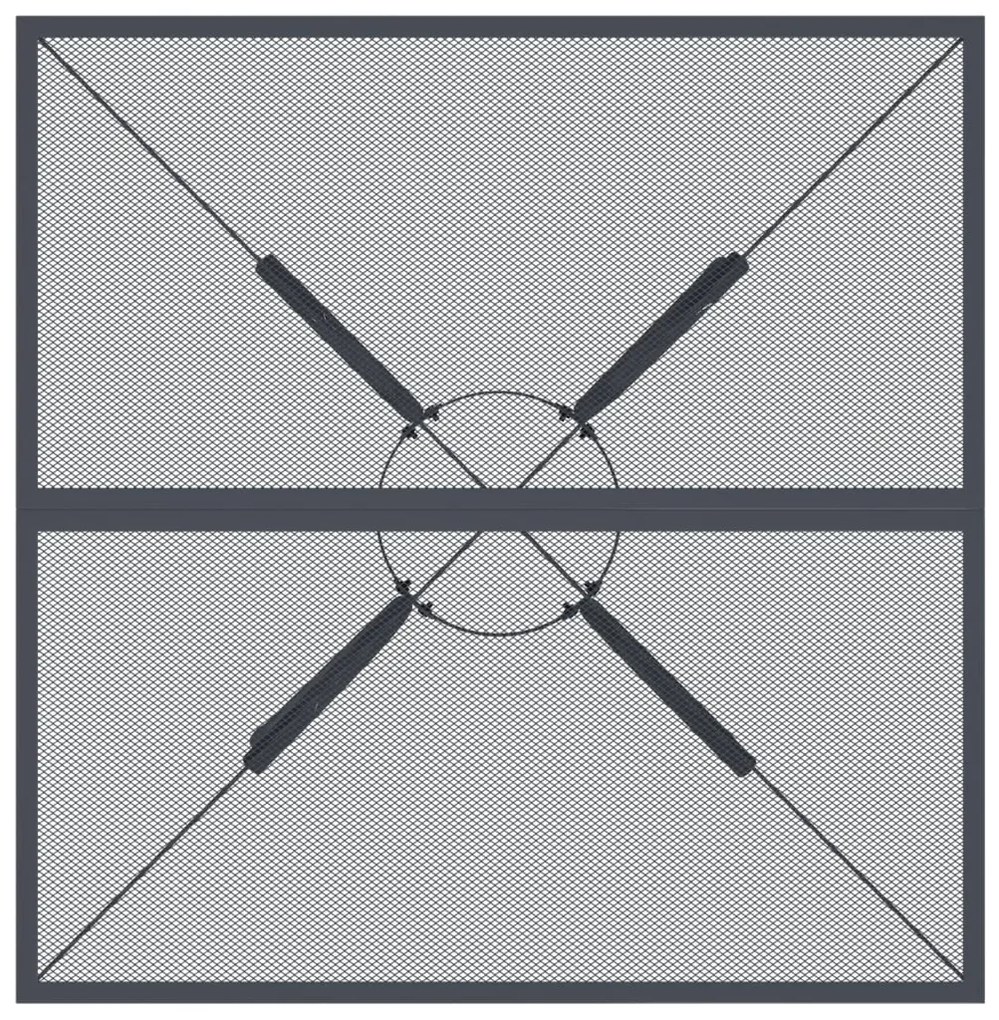 3 pcs conjunto de jantar para jardim rede de metal antracite