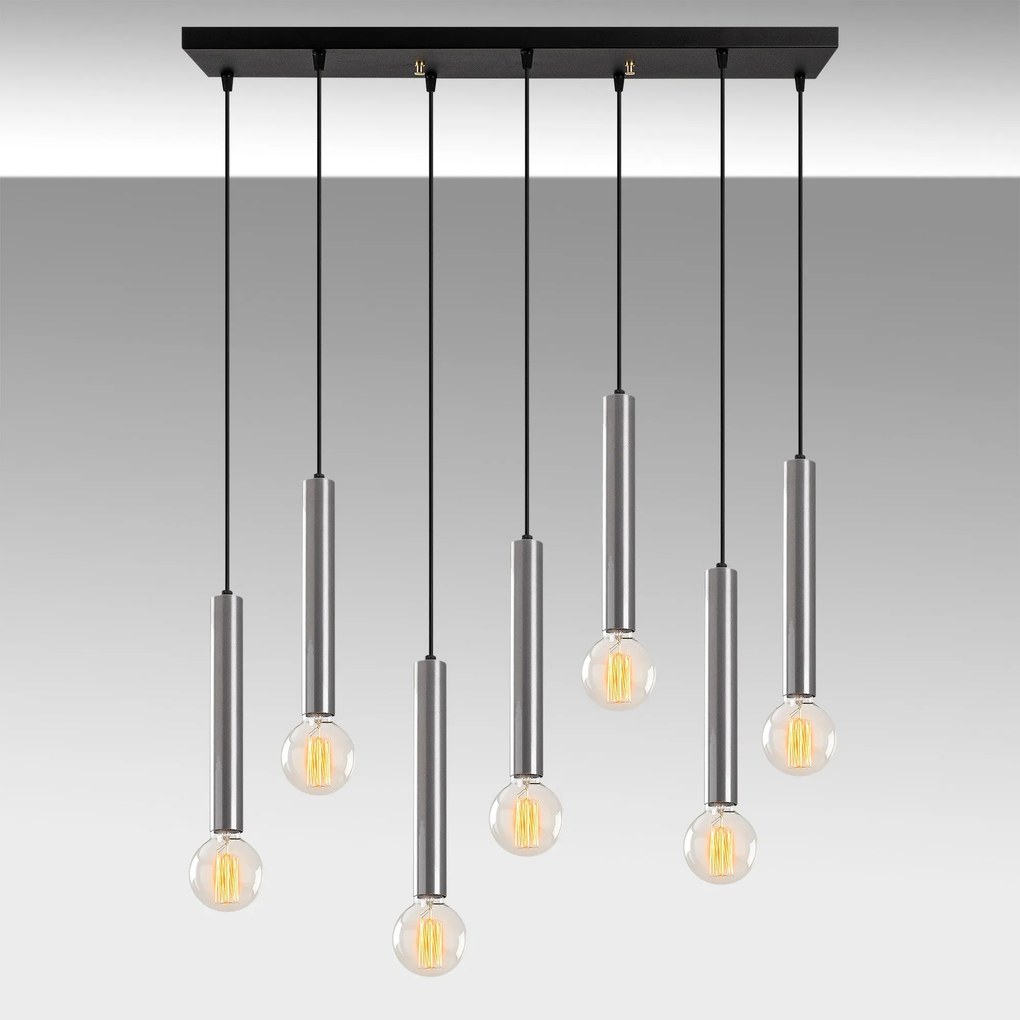 Candeeiro Tempo – Prateado – 75 x 24 cm