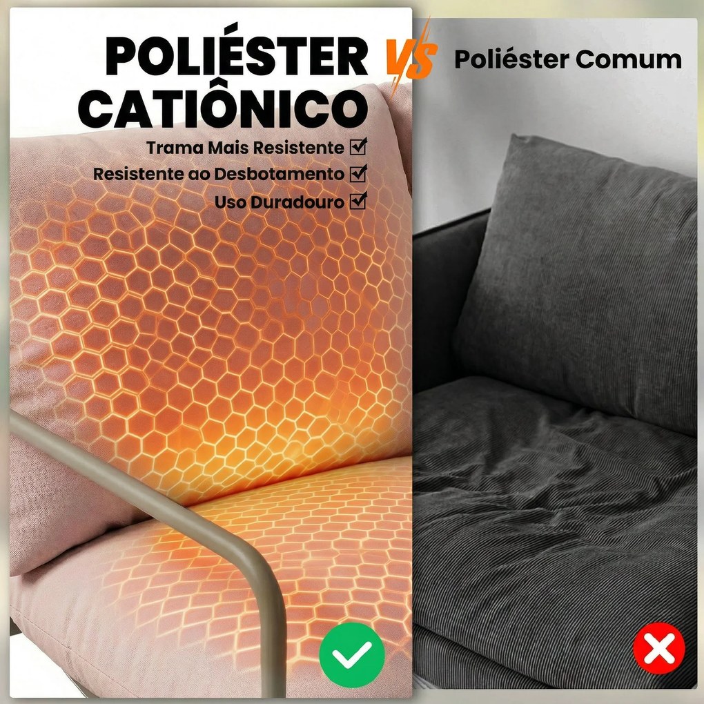Conjunto de Jardim de 4 peças com Sofá de 2 Lugares 2 Poltronas Mesa de Vidro Temperado e Almofadas Grossas para Terraço Rosa