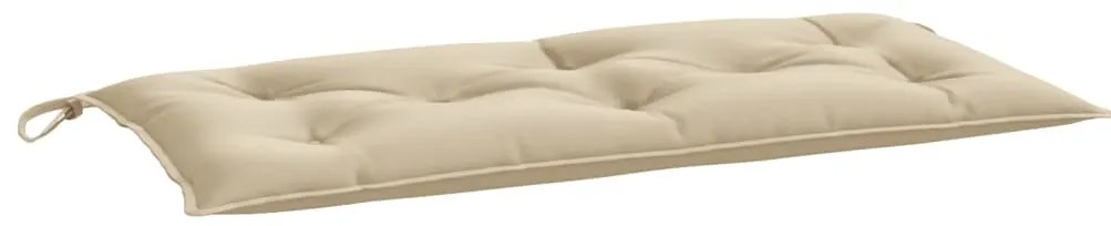 Almofadões banco jardim 2 pcs 100x50x7cm tecido oxford bege