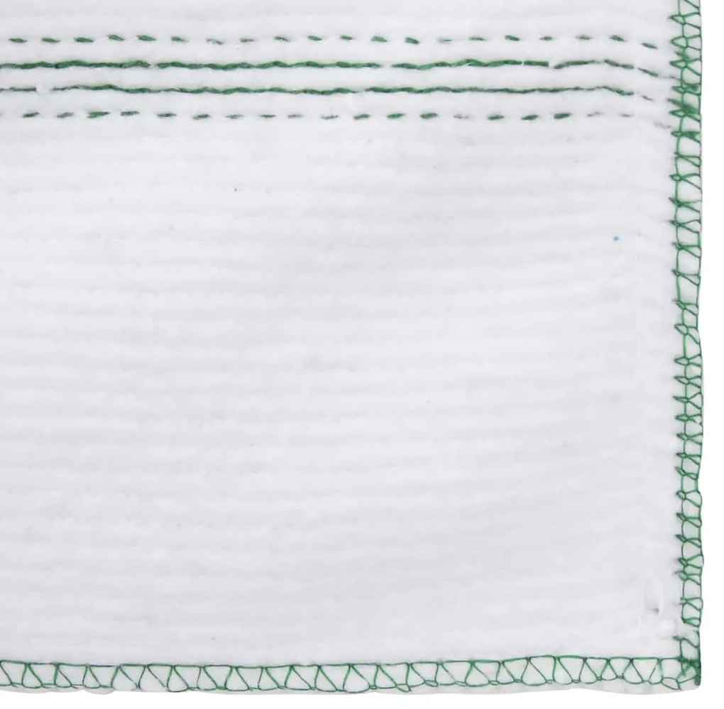 Panos de Limpeza 50 pcs 50x60 cm branco com riscas verdes