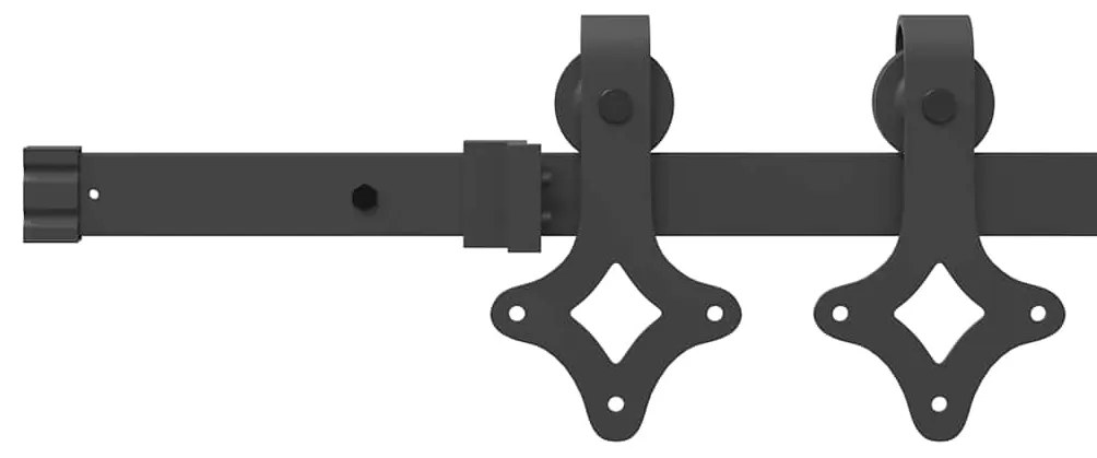 Porta Deslizante com Conjunto de Hardware 'ORKDAL'Madeira Maciça de Pi