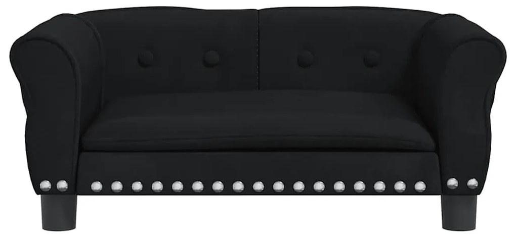 Cama para cães 70x45x30 cm veludo preto