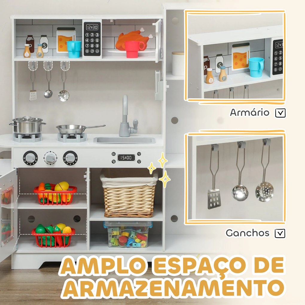 AIYAPLAY Cozinha de Madeira para Crianças acima de 3 Anos Cozinha Infa