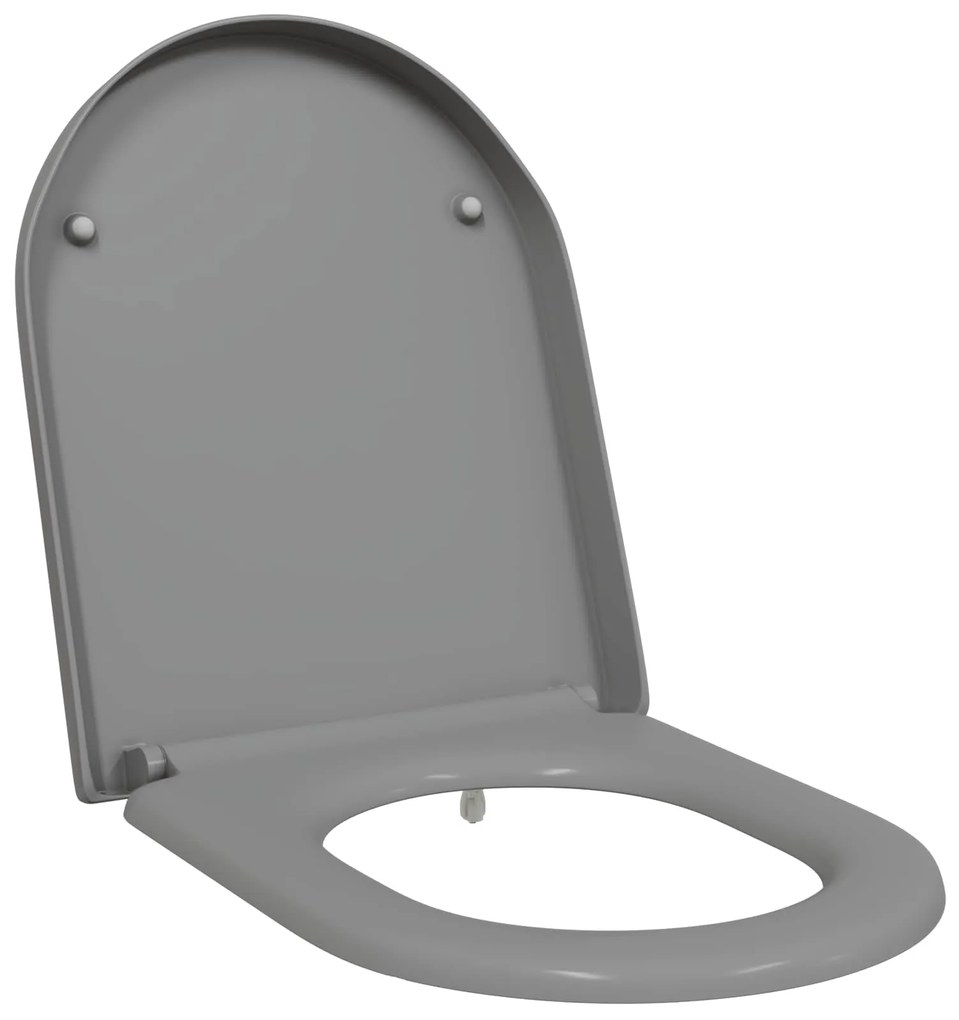 vidaXL Assento de Vaso Sanitário Cinzeto 46,2 x 36 x 4,3 cm Duroplast