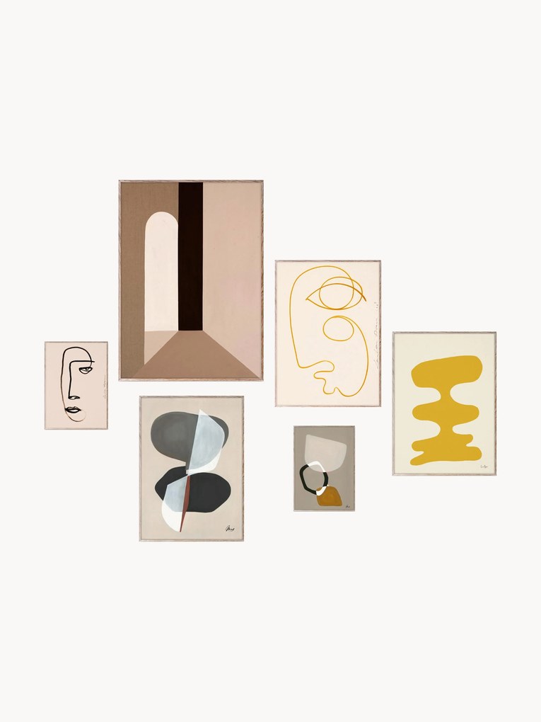 Pósteres Artwall No. 30 com moldura, conjunto de 6