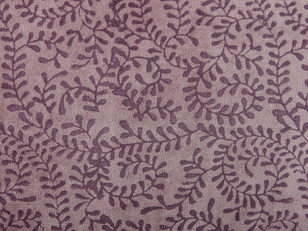 Conjunto de 2 almofadas decorativas com padrão floral em veludo rosa 45 x 45 cm KALMIA Beliani