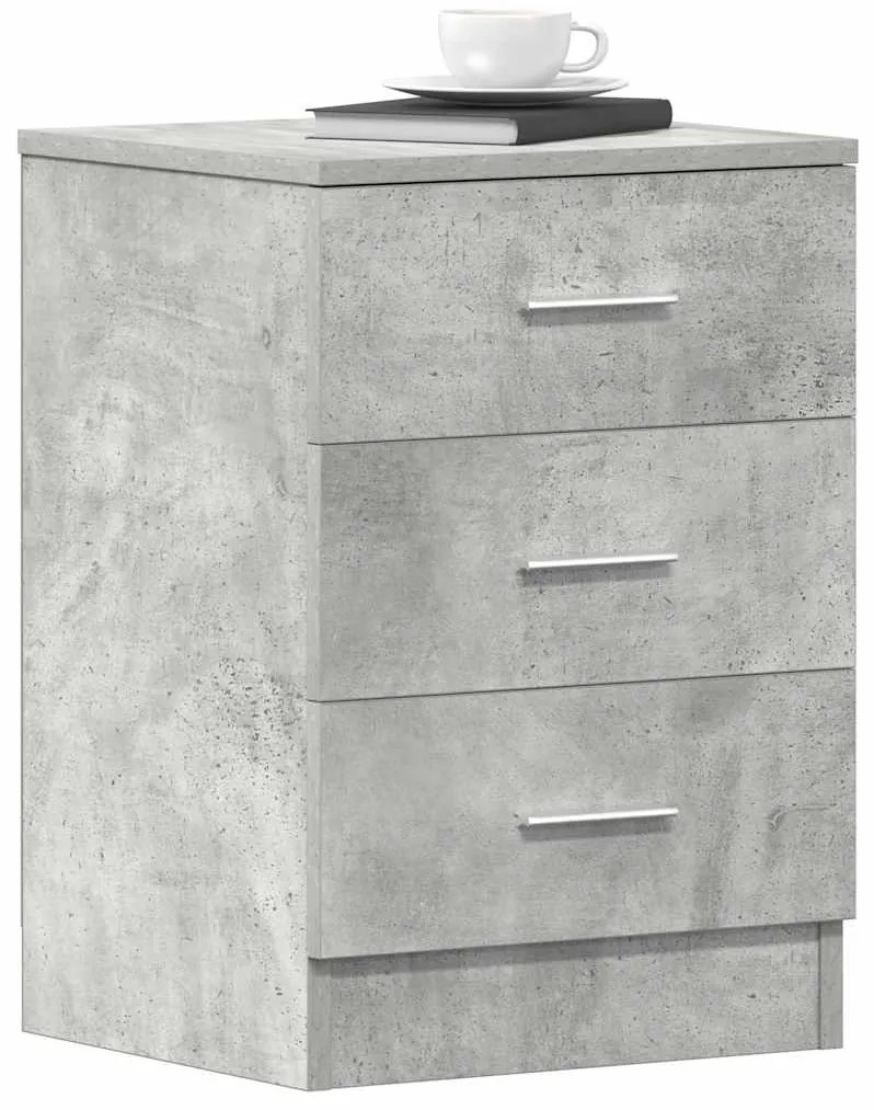 Mesa de cabeceira derivados de madeira cinzento cimento