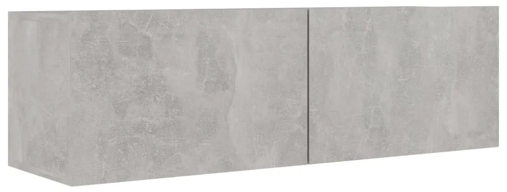 8 pcs conjunto de móveis TV derivados madeira cinzento cimento