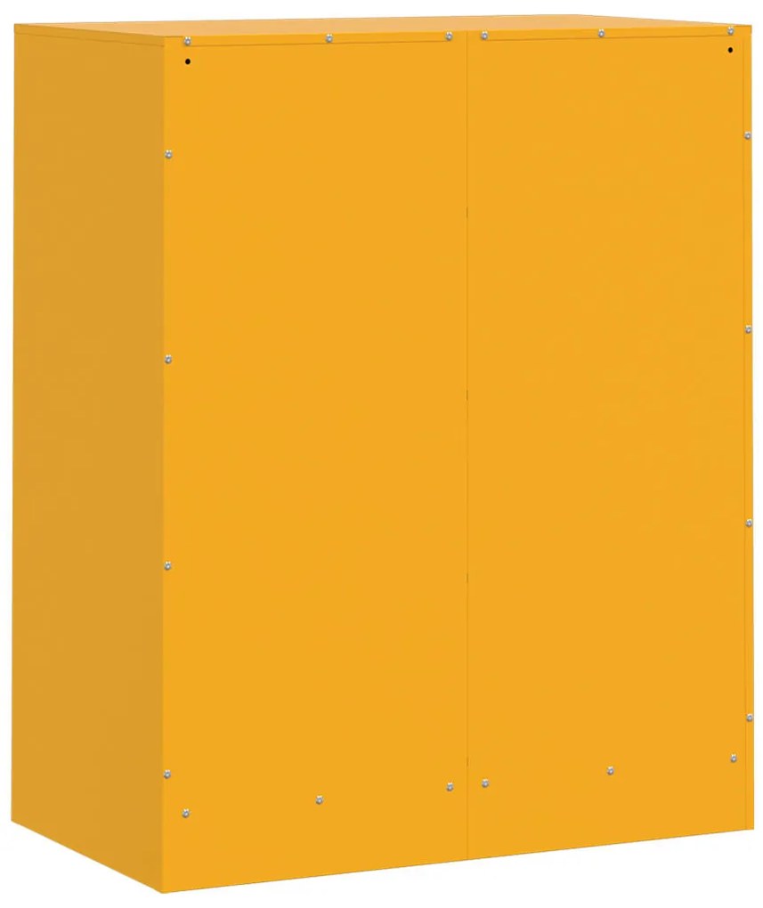 Aparador 67x39x83 cm aço amarelo mostarda