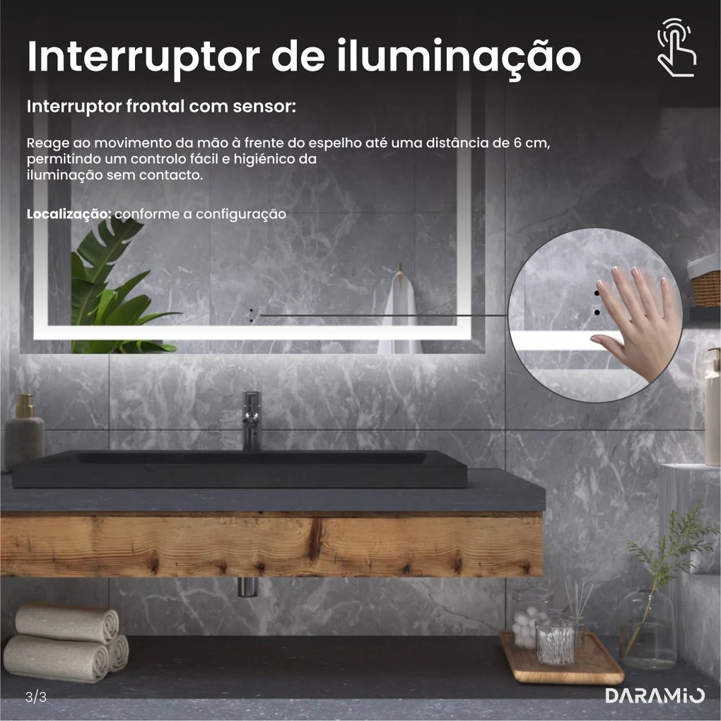Espelho com luz F2